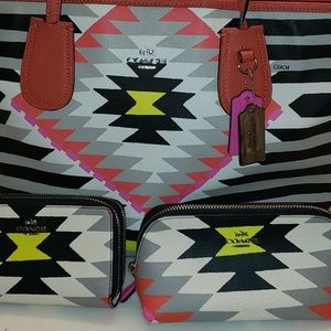 Coach tote 3 piece set